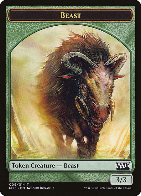 Beast Token (Green) - Magic 2015 (M15) Magic: The Gathering trading card