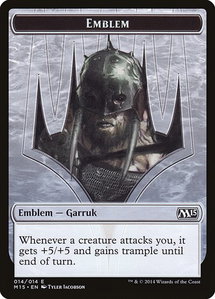 Emblem - Garruk, Apex Predator - Magic 2015 (M15) (M15) #14 - Token Magic: The Gathering Trading Card