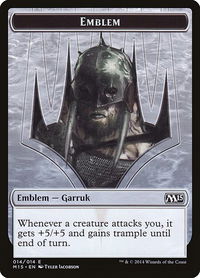 Emblem - Garruk, Apex Predator - Magic 2015 (M15) (M15) #14 - Token Magic: The Gathering Trading Card