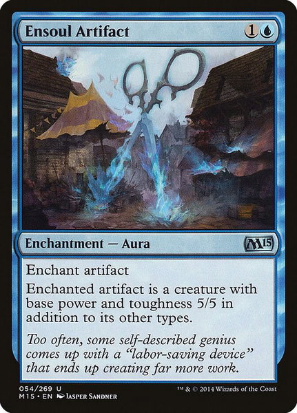 Ensoul Artifact trading card from Magic 2015 (M15) Ensoul Artifact - Magic 2015 (M15) Magic: The Gathering trading card