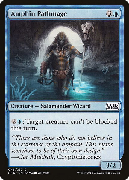 Amphin Pathmage trading card from Magic 2015 (M15) Amphin Pathmage - Magic 2015 (M15) Magic: The Gathering trading card