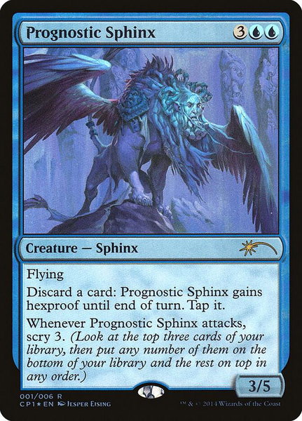 Prognostic Sphinx trading card from Unique and Miscellaneous Promos Prognostic Sphinx - Unique and Miscellaneous Promos Magic: The Gathering trading card