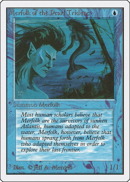Merfolk of the Pearl Trident - Unlimited Edition Magic: The Gathering trading card