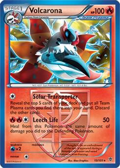 Volcarona - 13/101 (BW Plasma Blast) trading card from Deck Exclusives Volcarona - 13/101 (BW Plasma Blast) - Deck Exclusives Pokémon trading card