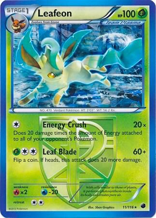 Leafeon - 11/116 (BW Plasma Freeze) - Deck Exclusives Pokémon trading card