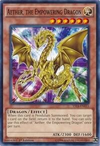 Aether, the Empowering Dragon - Super Starter: Space-Time Showdown YuGiOh trading card