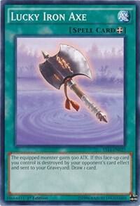 Lucky Iron Axe - Super Starter: Space-Time Showdown YuGiOh trading card