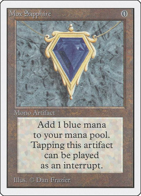 Mox Sapphire - Unlimited Edition Magic: The Gathering trading card