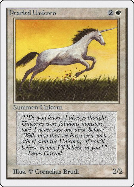 Pearled Unicorn - Unlimited Edition Magic: The Gathering trading card