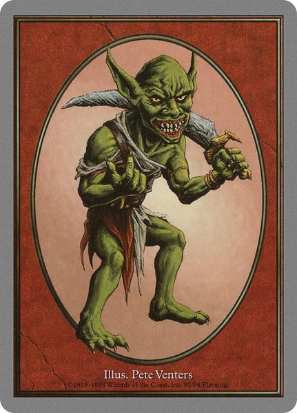 Goblin Token trading card from Unglued Goblin Token - Unglued Magic: The Gathering trading card