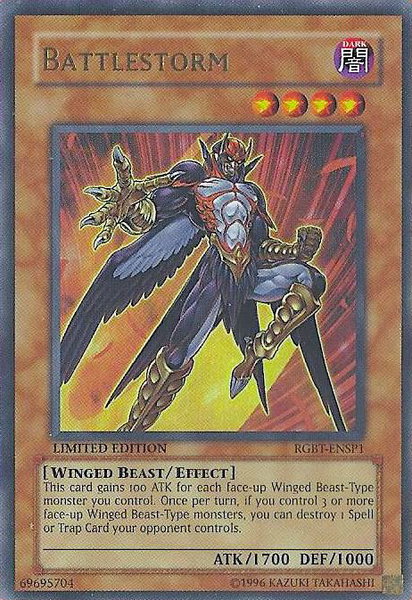 Battlestorm (RGBT-ENSP1) trading card from Raging Battle Battlestorm (RGBT-ENSP1) - Raging Battle YuGiOh trading card