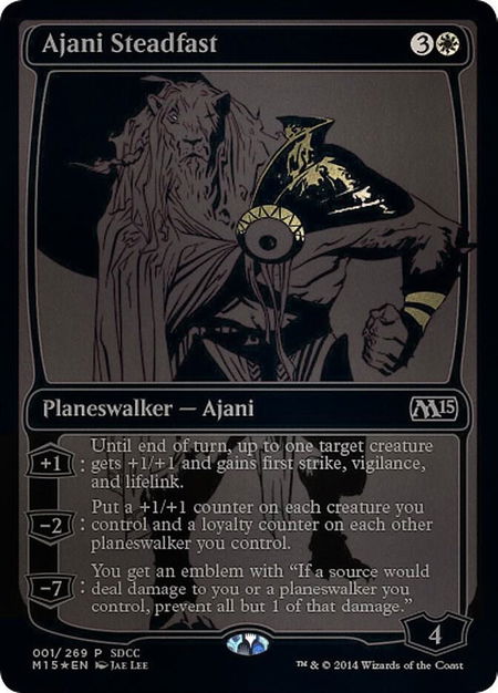 Ajani Steadfast (SDCC 2014 Exclusive) - Media Promos Magic: The Gathering trading card