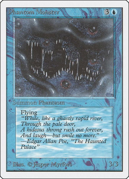 Phantom Monster trading card from Unlimited Edition Phantom Monster - Unlimited Edition Magic: The Gathering trading card