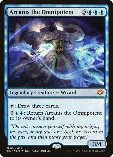 Arcanis the Omnipotent trading card from Duel Decks: Speed vs. Cunning Arcanis the Omnipotent - Duel Decks: Speed vs. Cunning Magic: The Gathering trading card