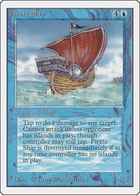 Pirate Ship - Unlimited Edition (2ED) #71 - Rare Magic: The Gathering Trading Card