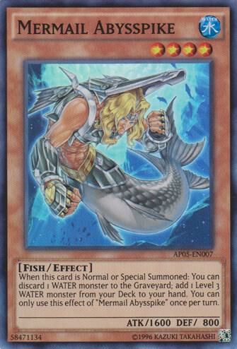 Mermail Abysspike trading card from Astral Pack 5 Mermail Abysspike - Astral Pack 5 YuGiOh trading card