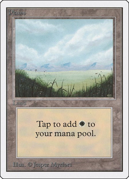 Plains (A) - Unlimited Edition Magic: The Gathering trading card