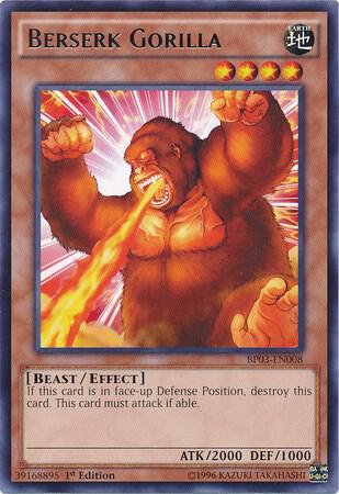 Berserk Gorilla trading card from Battle Pack 3: Monster League Berserk Gorilla - Battle Pack 3: Monster League YuGiOh trading card