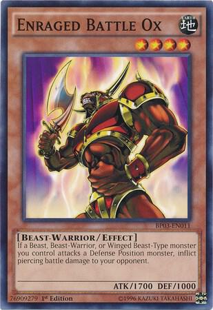 Enraged Battle Ox trading card from Battle Pack 3: Monster League Enraged Battle Ox - Battle Pack 3: Monster League YuGiOh trading card