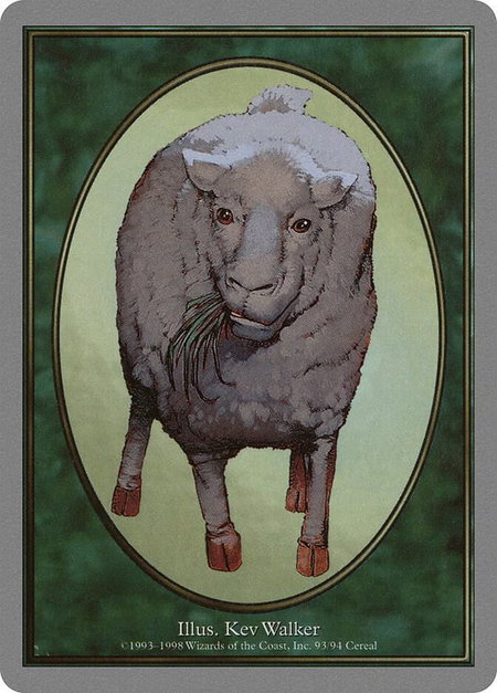 Sheep Token - Unglued Magic: The Gathering trading card