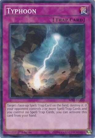 Typhoon (Shatterfoil) trading card from Battle Pack 3: Monster League Typhoon (Shatterfoil) - Battle Pack 3: Monster League YuGiOh trading card