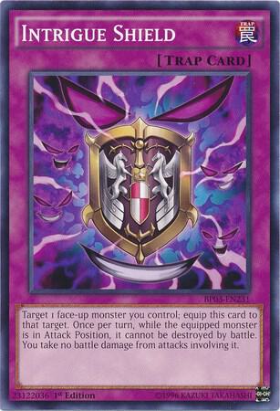 Intrigue Shield trading card from Battle Pack 3: Monster League Intrigue Shield - Battle Pack 3: Monster League YuGiOh trading card