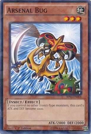 Arsenal Bug (Shatterfoil) trading card from Battle Pack 3: Monster League Arsenal Bug (Shatterfoil) - Battle Pack 3: Monster League YuGiOh trading card