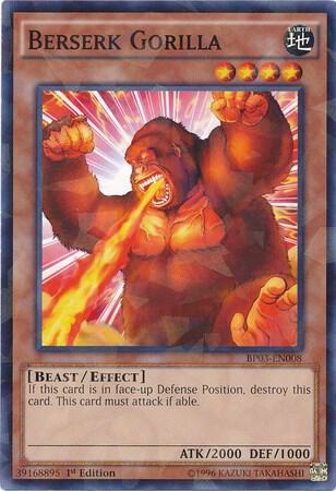 Berserk Gorilla (Shatterfoil) trading card from Battle Pack 3: Monster League Berserk Gorilla (Shatterfoil) - Battle Pack 3: Monster League YuGiOh trading card