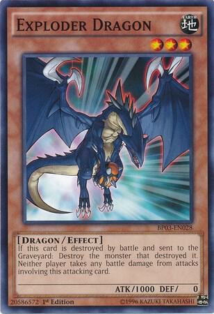 Exploder Dragon trading card from Battle Pack 3: Monster League Exploder Dragon - Battle Pack 3: Monster League YuGiOh trading card