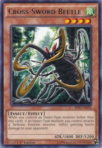 Cross-Sword Beetle - Battle Pack 3: Monster League (BP03) #BP03-EN053 - Rare YuGiOh Trading Card