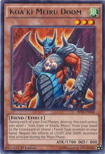 Koa'ki Meiru Doom - Battle Pack 3: Monster League (BP03) #BP03-EN058 - Rare YuGiOh Trading Card
