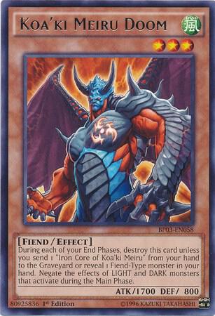 Koa'ki Meiru Doom trading card from Battle Pack 3: Monster League Koa'ki Meiru Doom - Battle Pack 3: Monster League YuGiOh trading card