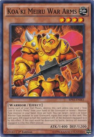 Koa'ki Meiru War Arms trading card from Battle Pack 3: Monster League Koa'ki Meiru War Arms - Battle Pack 3: Monster League YuGiOh trading card