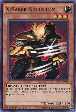X-Saber Airbellum trading card from Battle Pack 3: Monster League X-Saber Airbellum - Battle Pack 3: Monster League YuGiOh trading card