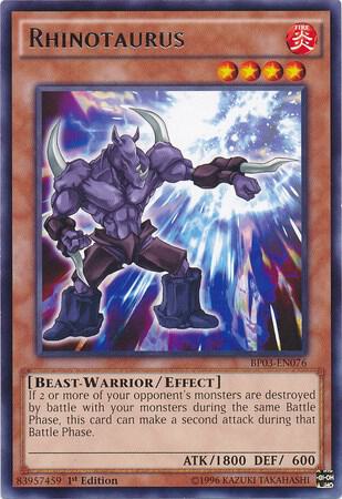 Rhinotaurus trading card from Battle Pack 3: Monster League Rhinotaurus - Battle Pack 3: Monster League YuGiOh trading card