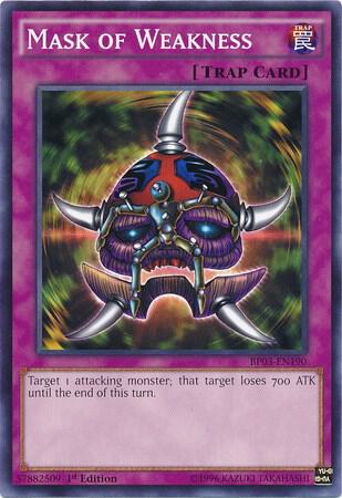 Mask of Weakness trading card from Battle Pack 3: Monster League Mask of Weakness - Battle Pack 3: Monster League YuGiOh trading card