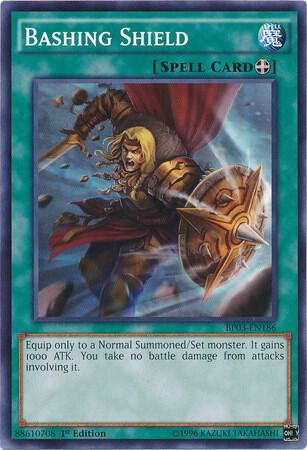 Bashing Shield trading card from Battle Pack 3: Monster League Bashing Shield - Battle Pack 3: Monster League YuGiOh trading card