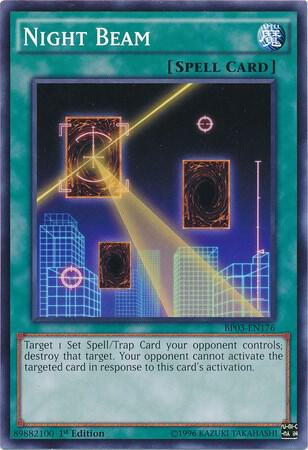 Night Beam trading card from Battle Pack 3: Monster League Night Beam - Battle Pack 3: Monster League YuGiOh trading card