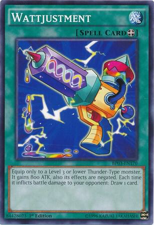 Wattjustment trading card from Battle Pack 3: Monster League Wattjustment - Battle Pack 3: Monster League YuGiOh trading card