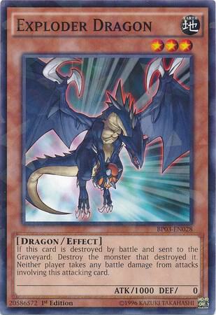 Exploder Dragon (Shatterfoil) trading card from Battle Pack 3: Monster League Exploder Dragon (Shatterfoil) - Battle Pack 3: Monster League YuGiOh trading card