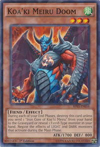 Koa'ki Meiru Doom (Shatterfoil) - Battle Pack 3: Monster League (BP03) #BP03-EN058 - Rare YuGiOh Trading Card