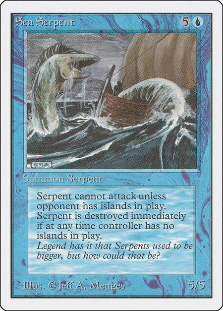 Sea Serpent - Unlimited Edition Magic: The Gathering trading card