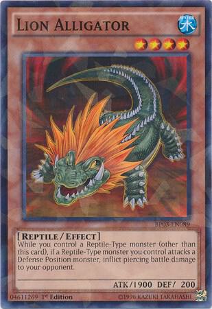 Lion Alligator (Shatterfoil) - Battle Pack 3: Monster League YuGiOh trading card
