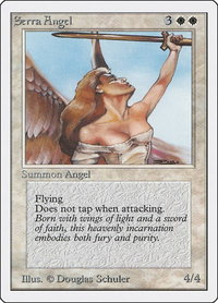Serra Angel - Unlimited Edition (2ED) #40 - Uncommon Magic: The Gathering Trading Card