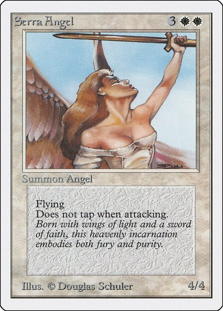 Serra Angel - Unlimited Edition Magic: The Gathering trading card