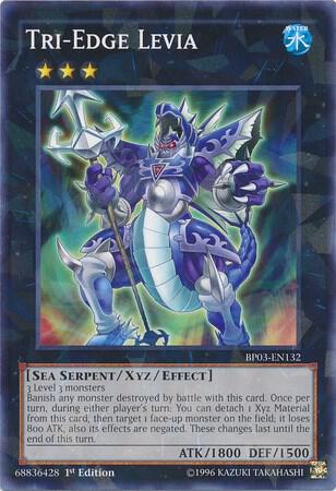 Tri-Edge Levia (Shatterfoil) trading card from Battle Pack 3: Monster League Tri-Edge Levia (Shatterfoil) - Battle Pack 3: Monster League YuGiOh trading card