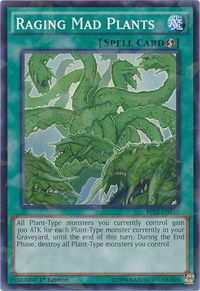 Raging Mad Plants (Shatterfoil) - Battle Pack 3: Monster League (BP03) #BP03-EN165 - Rare YuGiOh Trading Card