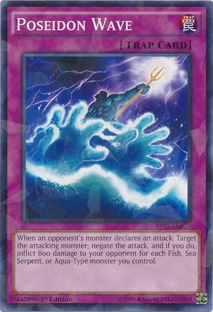 Poseidon Wave (Shatterfoil) trading card from Battle Pack 3: Monster League Poseidon Wave (Shatterfoil) - Battle Pack 3: Monster League YuGiOh trading card