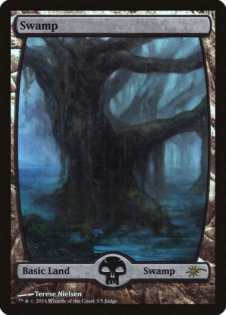 Swamp - Full Art (3) - Judge Promos Magic: The Gathering trading card