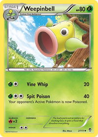 Weepinbell - XY - Furious Fists (FFI) #2/111 - Uncommon Pokémon Trading Card